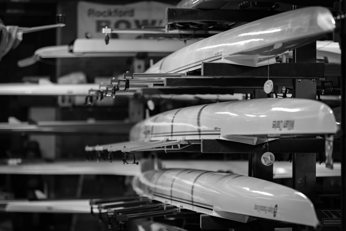 boat storage Boats stacked in boat house