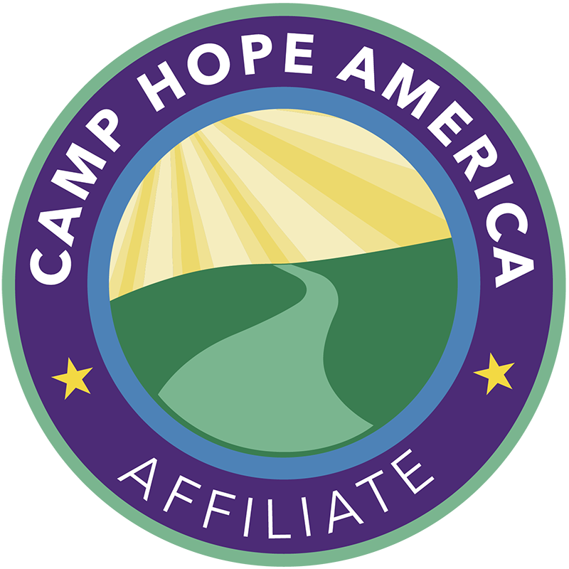 Camp Hope America Affiliate logo, showing a path leading toward a sunrise, symbolizing hope and progress.